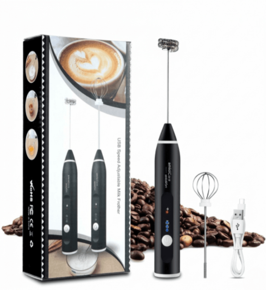 USB Rechargeable Handheld Egg Beater 3 Speeds Electric Milk image 2