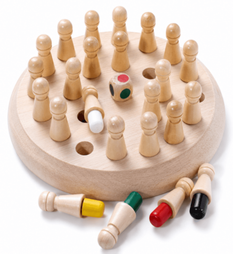 Kids Game Wooden Memory Match Stick Chess Game Educational Color Cognitive Ability Fun Block Board Toys For image 4