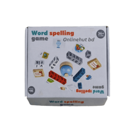 Kids Wooden English Word Spelling Game with Bell & Flash Cards