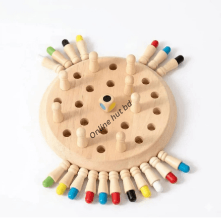 Kids Game Wooden Memory Match Stick Chess Game Educational Color Cognitive Ability Fun Block Board Toys For